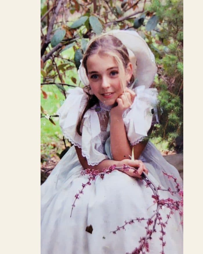 A young girl - the photograph, and the watercolour painted from it