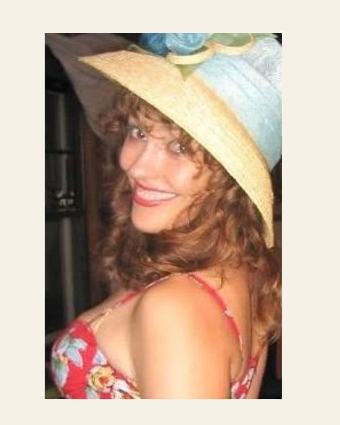 A woman in a straw hat with flowers - the photograph, and the watercolour painted from it